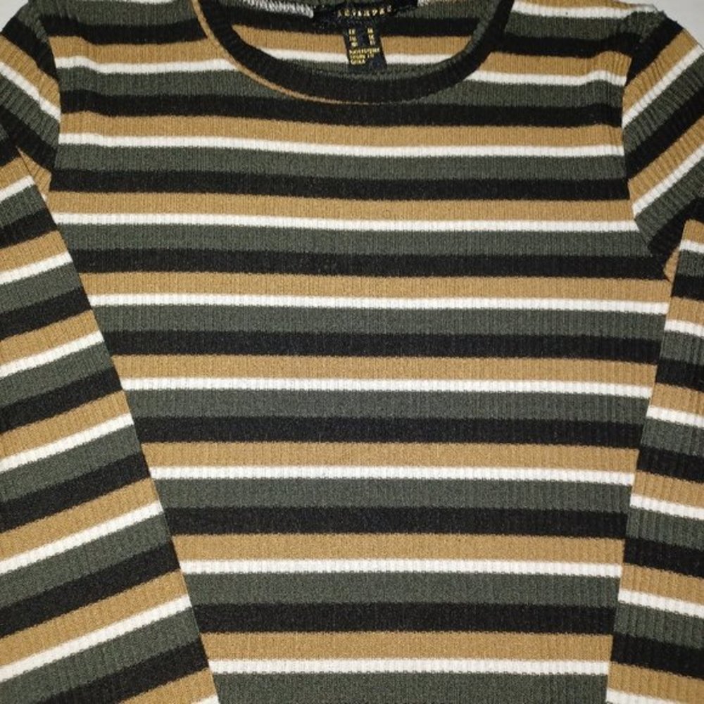 REVAMPED WOMEN'S LONG SLEEVE STRIPED DRESS